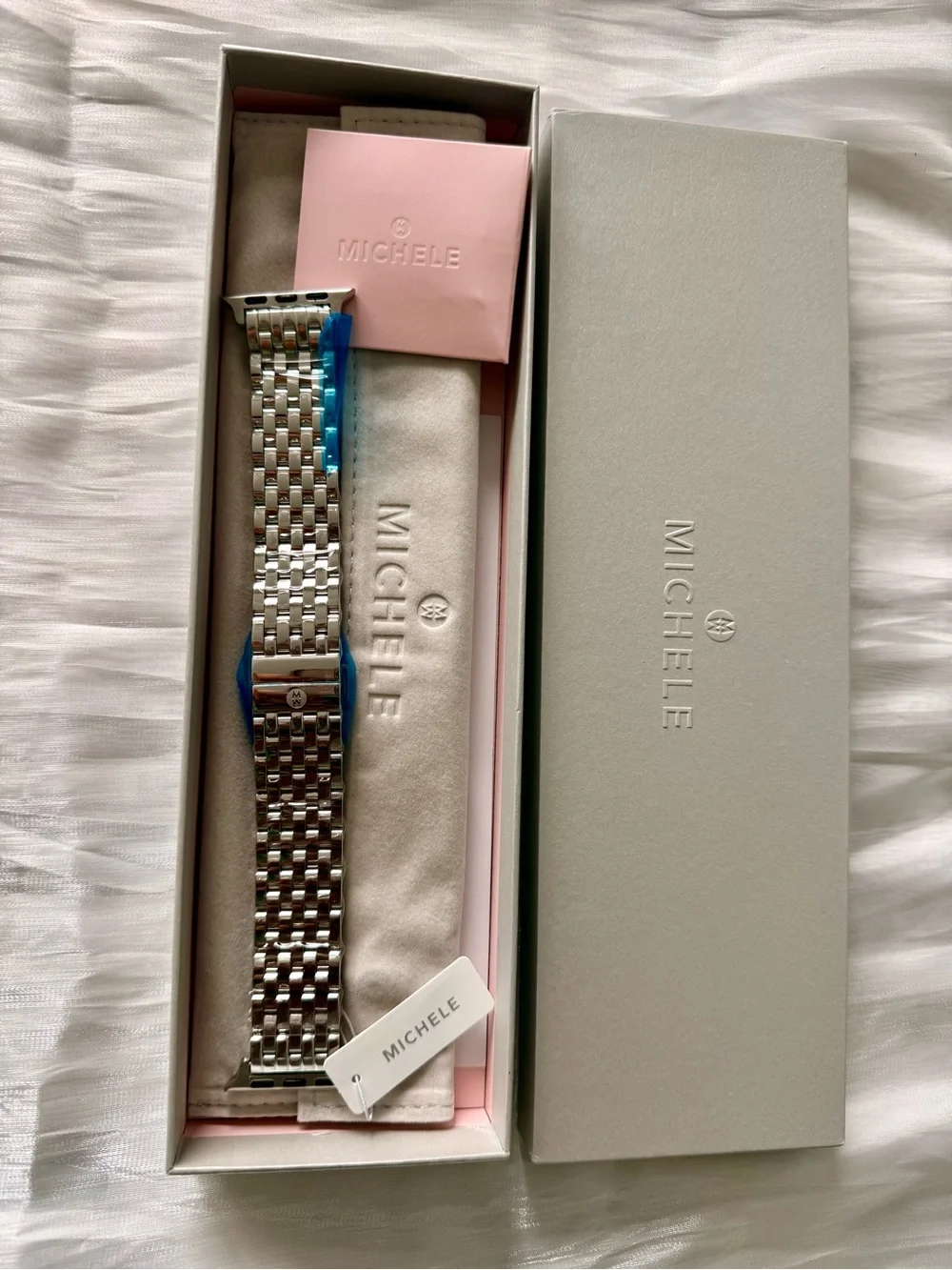 Michele Chrome Mesh 20mm Apple Watch Bracelet